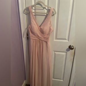 Pink azazie bridesmaid dress